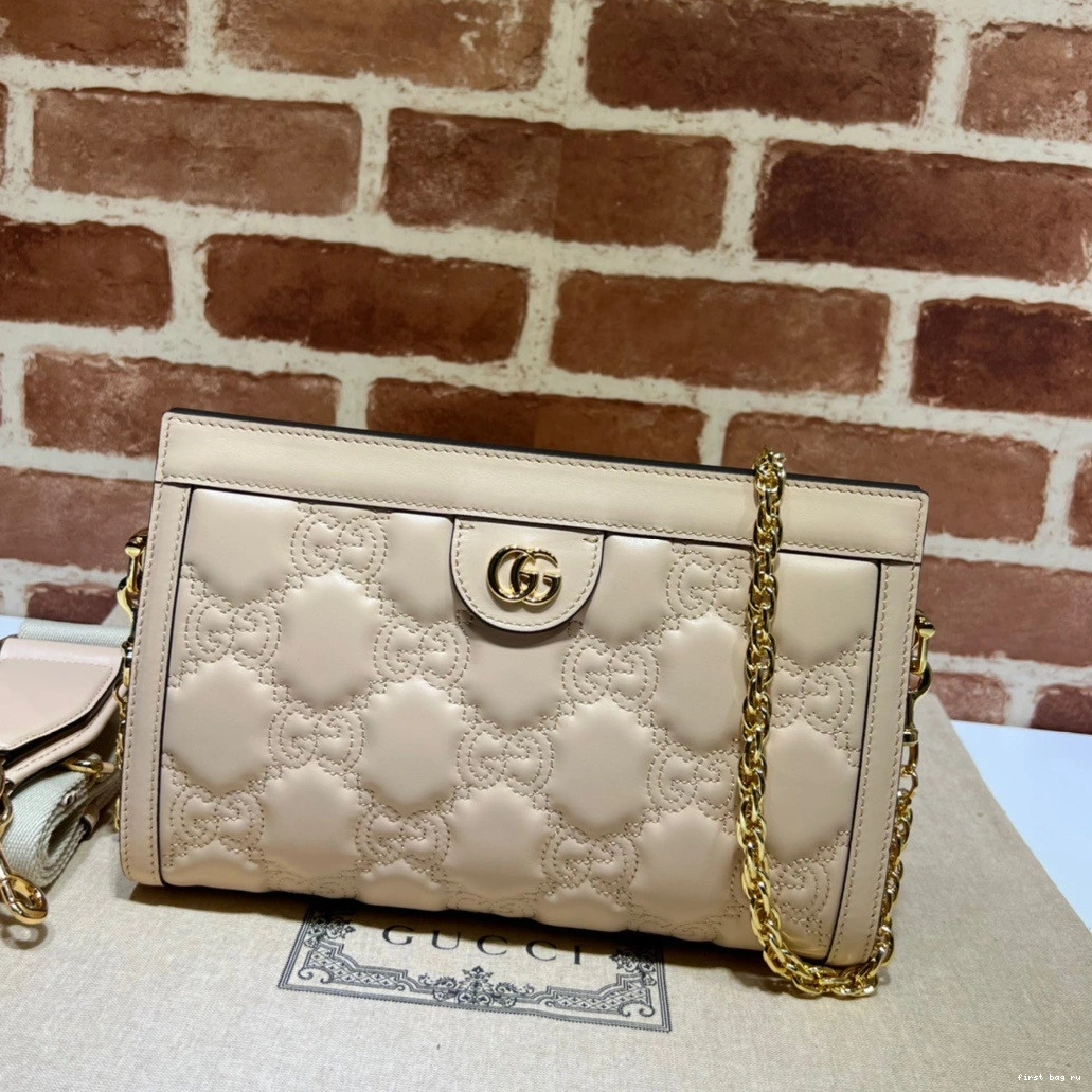 bag shoulder matelassé GUCCI leather GG 0809